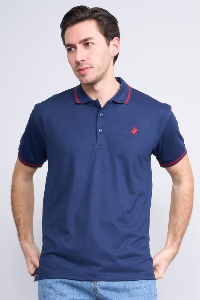 Chester Polo 3953 Erkek Polo Yaka 30/1 Pike T-shirt Lacivert