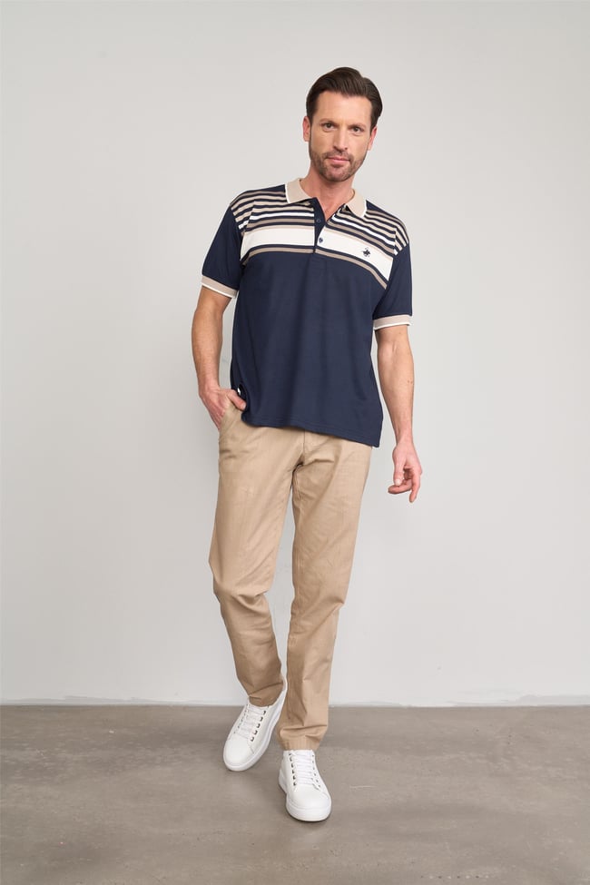 Chester Polo 3955 Erkek Polo Yaka 30/1 Pike T-shirt Koyu Lacivert