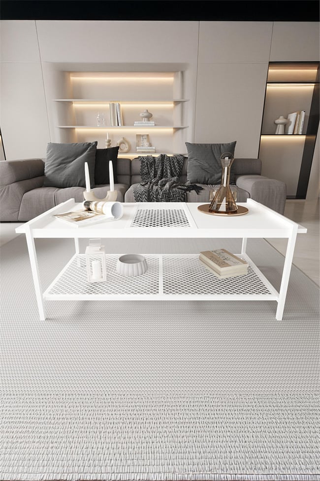 Deconode Elegance Orta Sehpa Beyaz- Beyaz DN1042BB