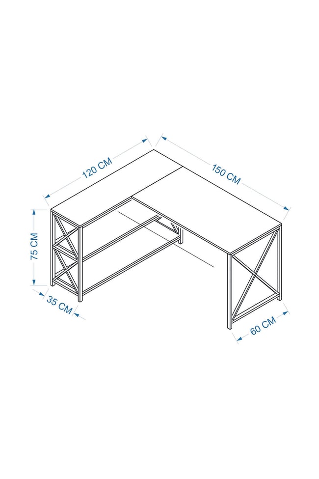 Deconode Flexy L Çalışma Masası Beyaz DN1105B