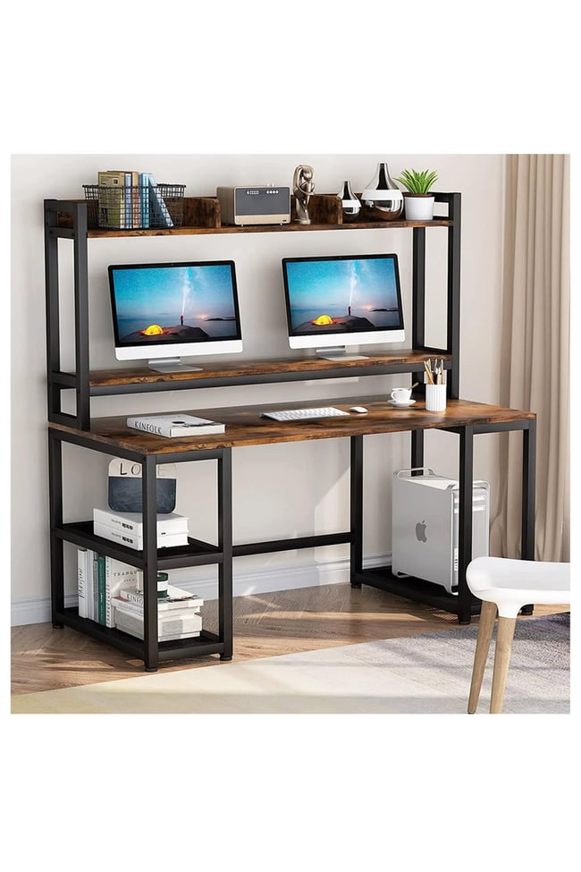 Deconode Regal Raflı Çalışma Masası Kahverengi DN1114K