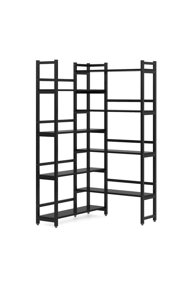 Deconode Style Köşe Kitaplık Siyah-Antrasit DN1056SA