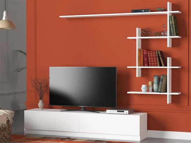 Dekorister Ahenk Tv Ünitesi Beyaz