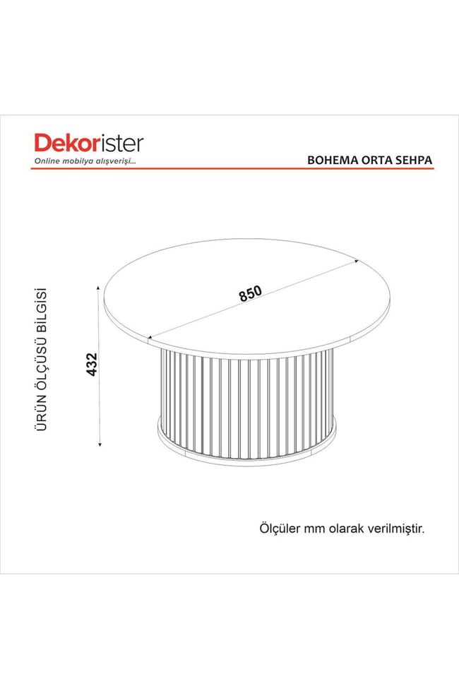 Dekorister Bohema Orta Sehpa Aytaşı - Sepet