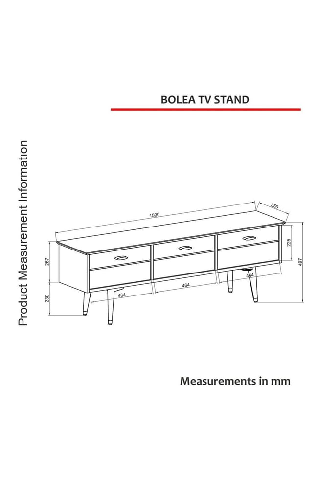 Dekorister Bolea Tv Stand Senkronsiyah - Bona