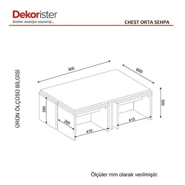 Dekorister Chest Orta Sehpa BeyazCordoba