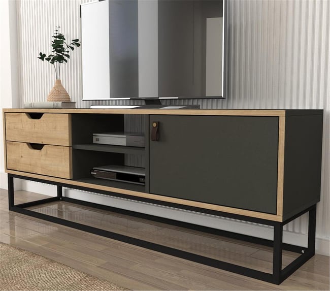 Dekorister Dolores Tv Ünitesi Antrasit  Safir