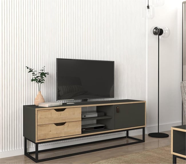 Dekorister Dolores Tv Ünitesi Antrasit  Safir