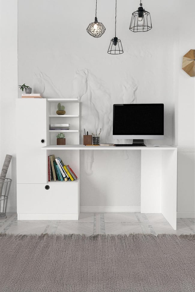 Dekorister Domingos Çalışma Masası Beyaz