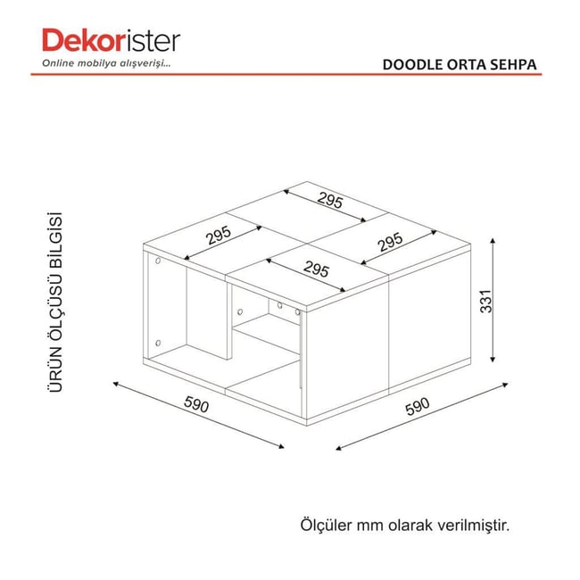 Dekorister Doodle Orta Sehpa BeyazCordoba