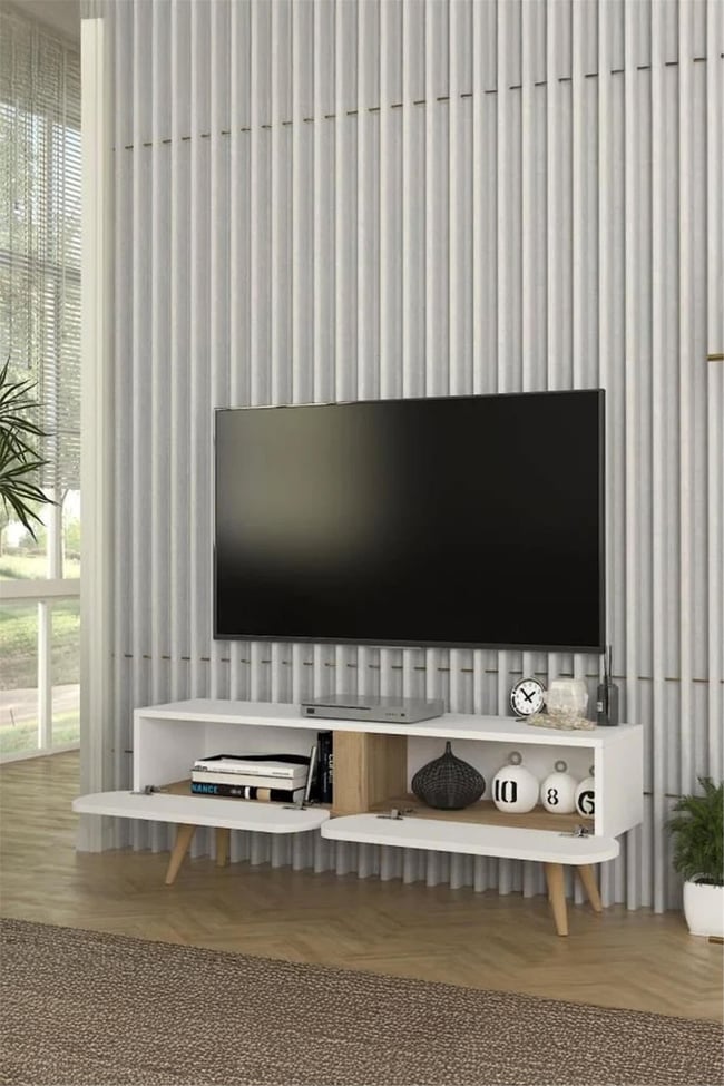 Dekorister Elody Tv Ünitesi 120 cm Beyaz - Sepet