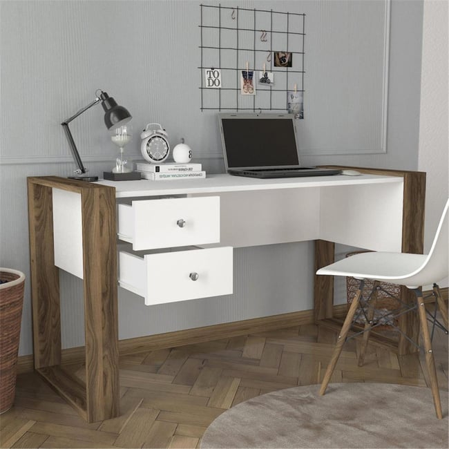 Dekorister Lord Çalışma Masası BeyazCeviz  160 cm