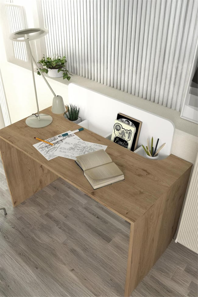 Dekorister Maris Çalışma Masası Sepet - Beyaz