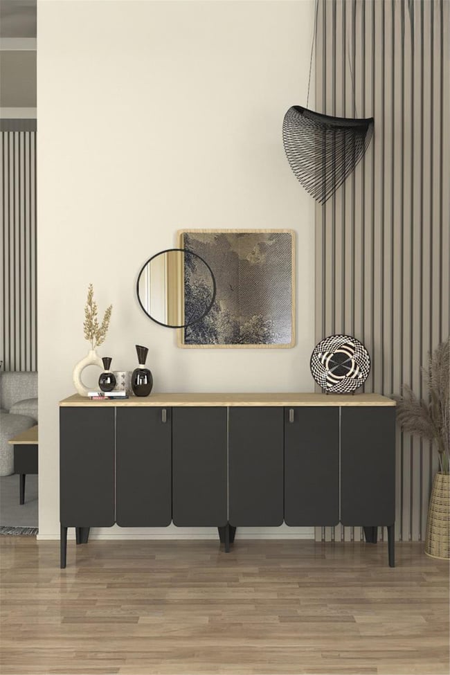 Dekorister Pedro Konsol Antrasit - Rota 150cm
