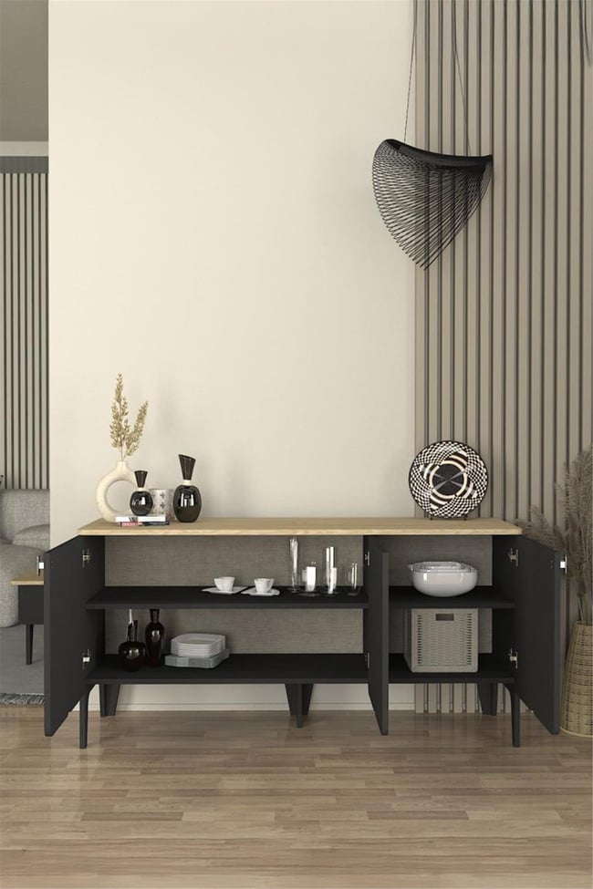 Dekorister Pedro Konsol Antrasit - Rota 150cm