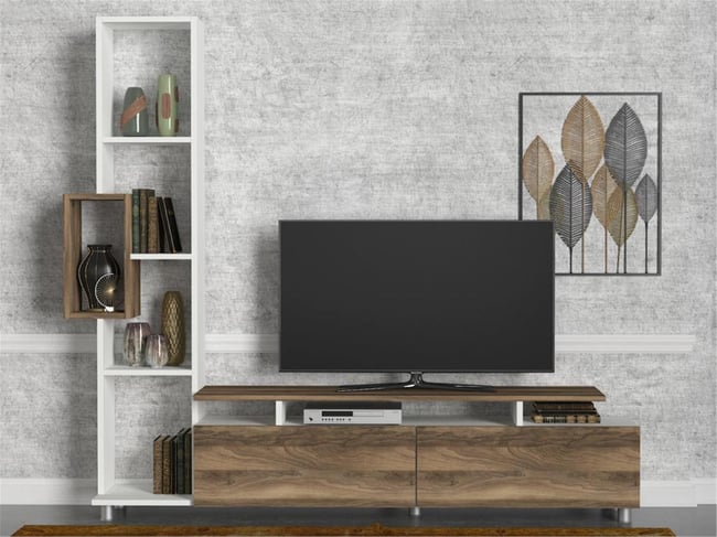 Dekorister Tulip Tv Ünitesi BeyazCeviz