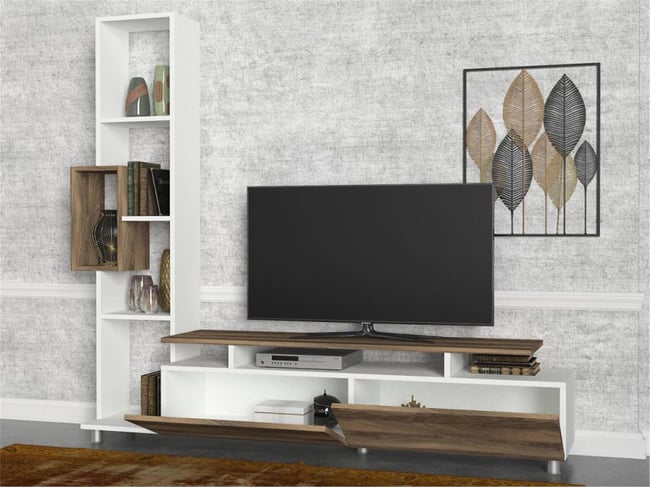 Dekorister Tulip Tv Ünitesi BeyazCeviz