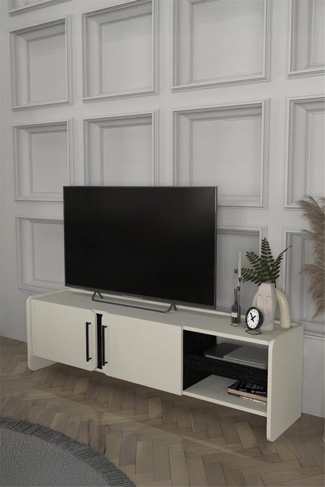 Dekorister Venera Tv Sehpası Kumtaşı - Senkronsiyah 150 cm
