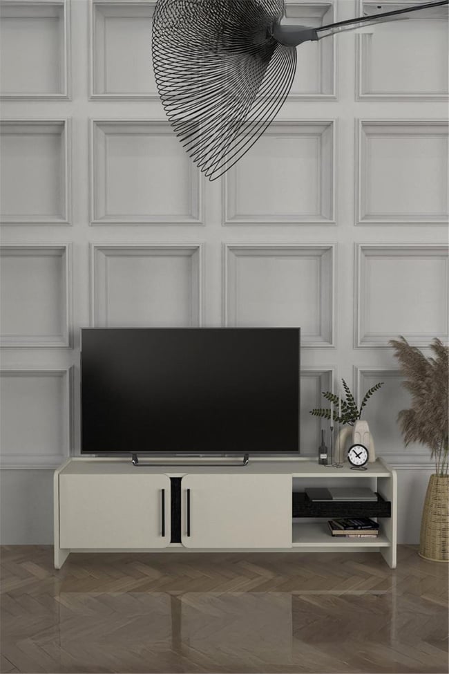 Dekorister Venera Tv Sehpası Kumtaşı - Senkronsiyah 150 cm