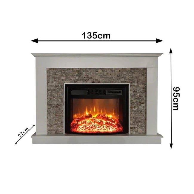 DLC 1110S Stone 1800w Ses Efektli Bluetoothlu Dekoratif Elektrikli Şömine