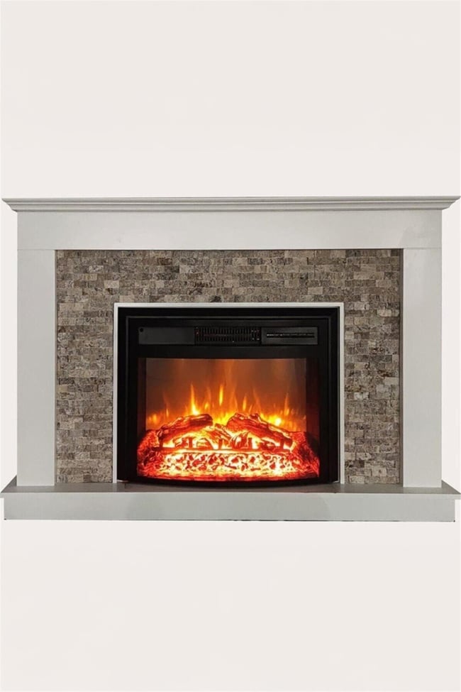 DLC 1110S Stone 1800w Ses Efektli Bluetoothlu Dekoratif Elektrikli Şömine