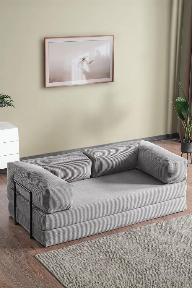 Evdemo Lounge Aktivite Koltuğu Çok Amaçlı Koltuk Yatak Gri