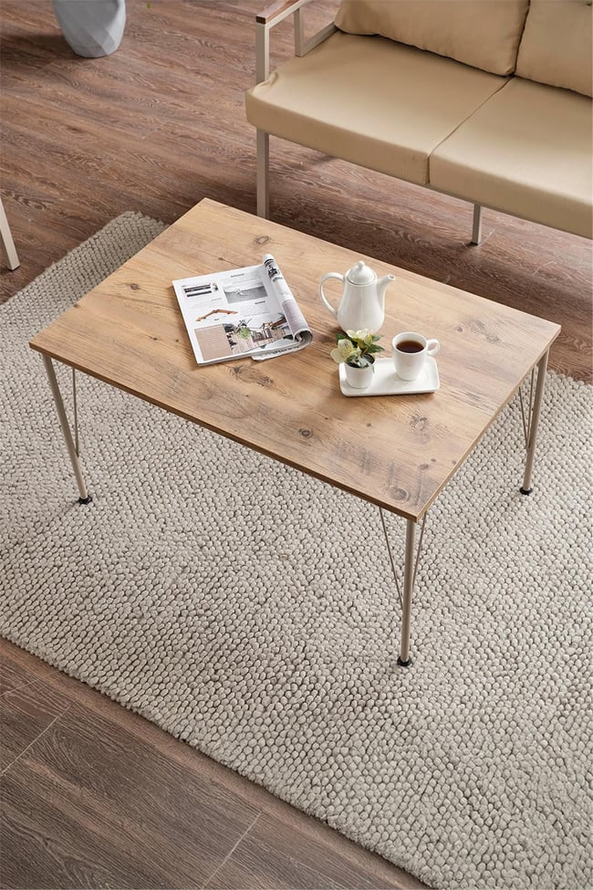 Evdemo Saye Metal Bahçe Balkon Oturma Takımı 2+1+1+Orta Sehpa Cappuccino