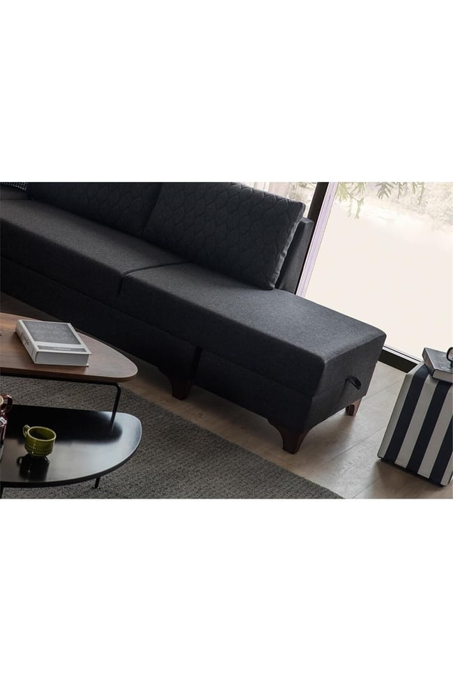 Eymense Antrasit Loft Köşe Koltuk Takımı Antrasit