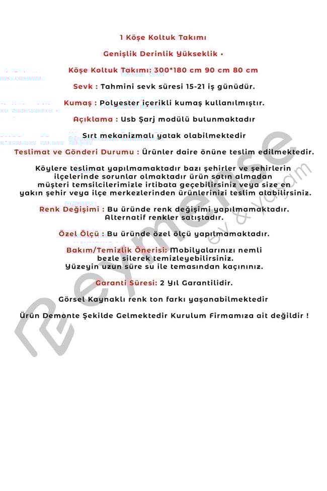 Eymense Moster Bohem Köşe Koltuk Takımı Krem