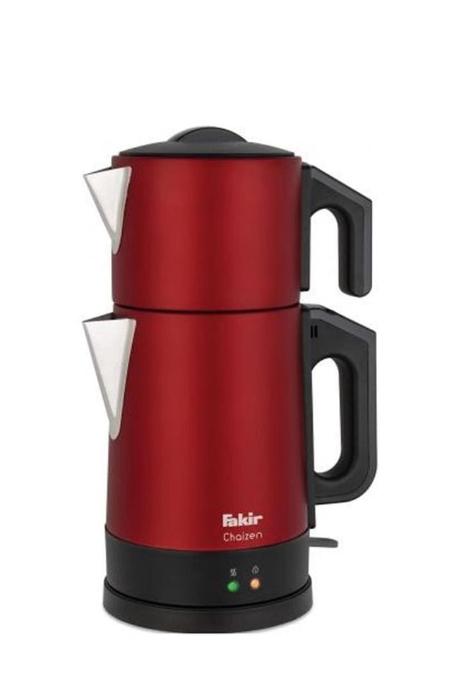 Fakir Chaizen Kırmızı 1800 W Çelik Demlikli Çay Makinesi
