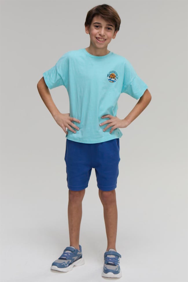 Fitclub 33571 Erkek Çocuk Pike Cepli Şort 4-12 Lacivert