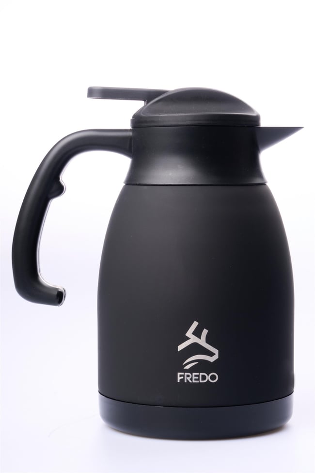 Fredo Big Therm 1.5L Çelik Termos Soft Mat Siyah
