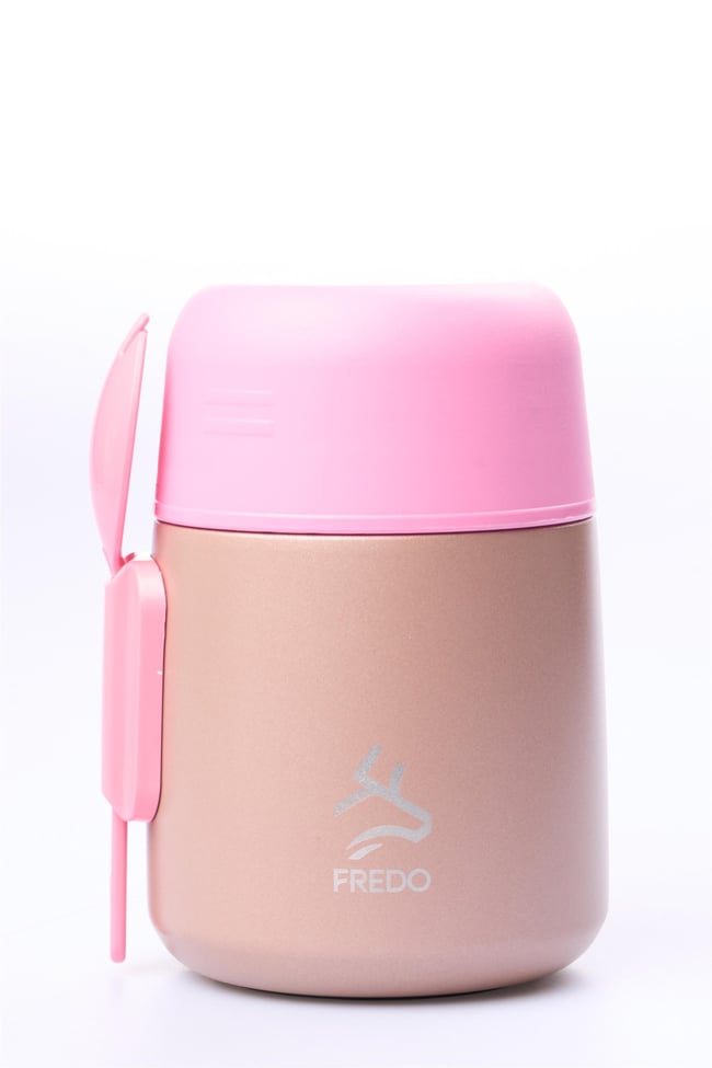 Fredo Duo Dine 500Ml Çelik Termos Mat Rose