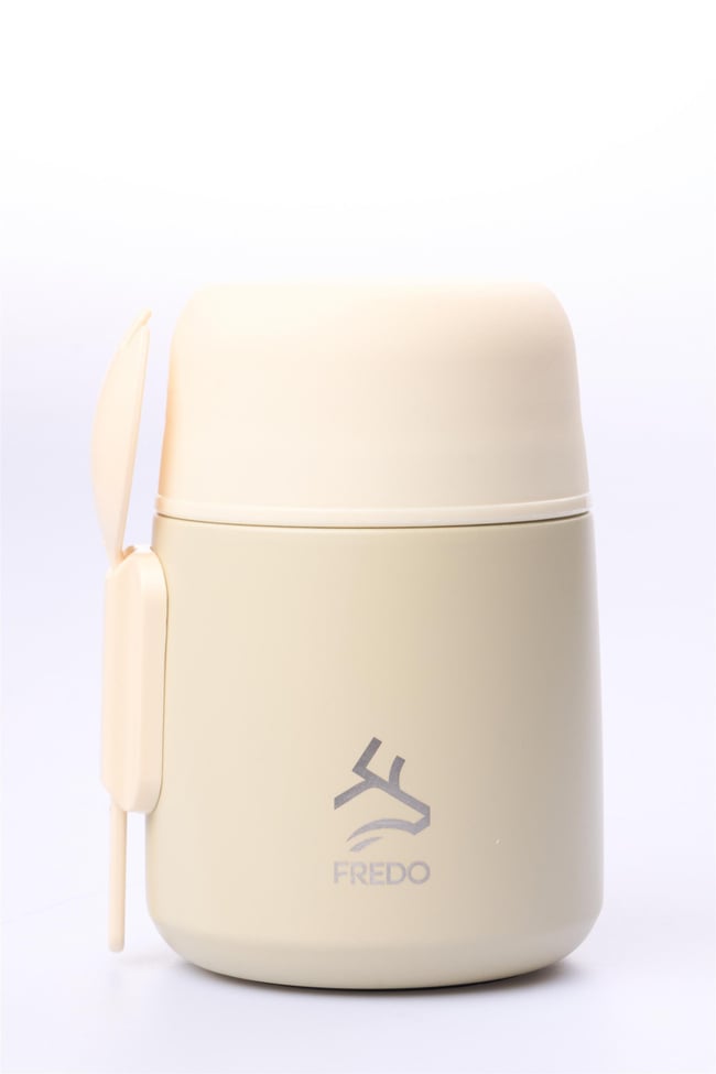 Fredo Duo Dine 500Ml Çelik Termos Mat Bej