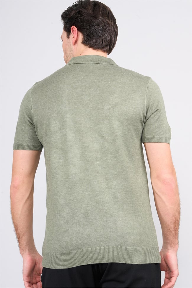 Halifaks A.Yeşil Erkek 39553 40 Ferm Polo Yk 20 2 Vıs Cot Tac Basıc Kısa Kol T-Shirt