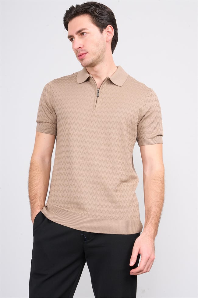 Halifaks K.Vizon Erkek 39796 40 Ferm Polo Yk 20 2 Vıs Cot Tac Tek Kat Kısa Kol T-Shirt