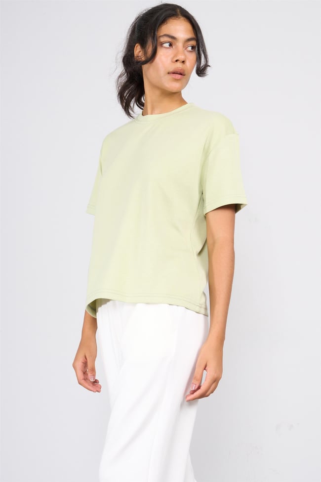 Helly MB-5620 Yeşil Kadın Kısa Kollu T-Shirt