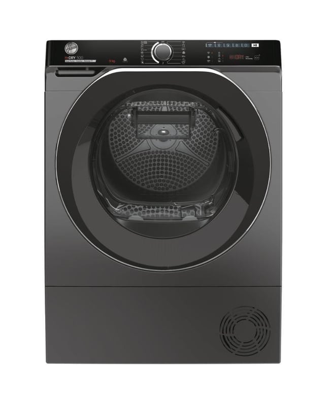 HOOVER H-DRY 500 NDPEH9A3TCBERXSS Solo, Isı Pompalı, 9 Kg, Sınıf C, Antrasit, Wi-Fi + BLE Kurutma Makinesi