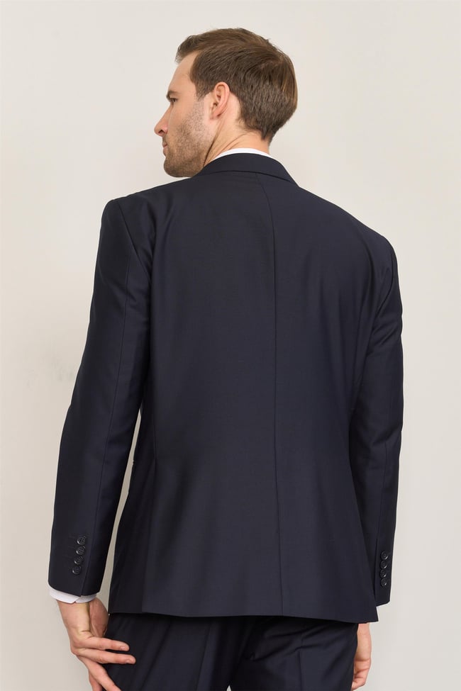 Kagi Lacivert Erkek Pamuk Polyester Cavalli 4 Drop Klasik Takım
