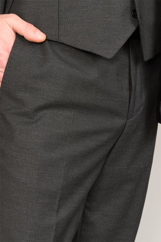 Kagi Siyah Erkek Pamuk Polyester Modena Yelekli Takım