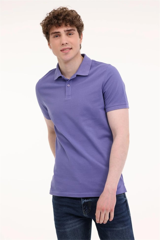 Kınetıx 5M Mb Pam 12Sn328 5Fx Mor Erkek Kısa Kollu Polo T-Shırt