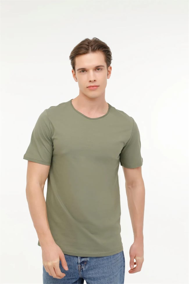 Kınetıx A10150993708010 4M M-Sn234 Bsc Raw Edge 4Fx Haki Erkek T-Shirt