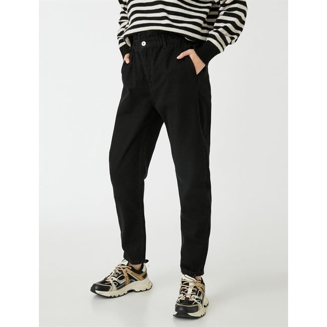 Koton 3Sal40018Md Siyah Blk Kadın Pamuk Denim Pantolon