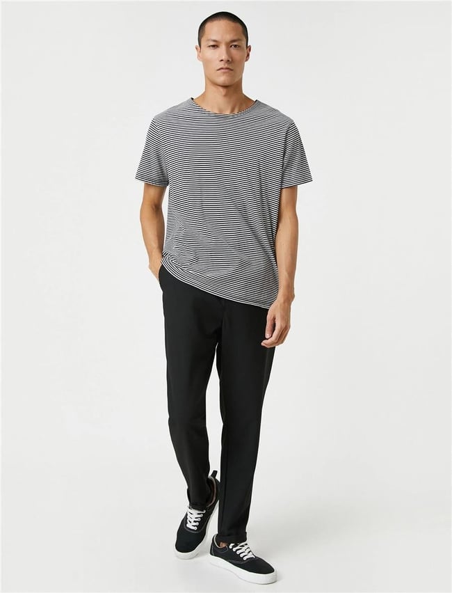 Koton 3Sam40016Hw Siyah 999 Erkek Viskoz Woven Bottoms Pantolon