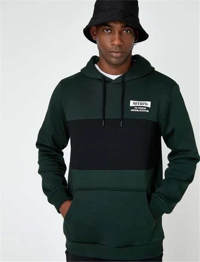 Koton 3Wam70100Mk Petrol 748 Erkek Jersey SweatShirt