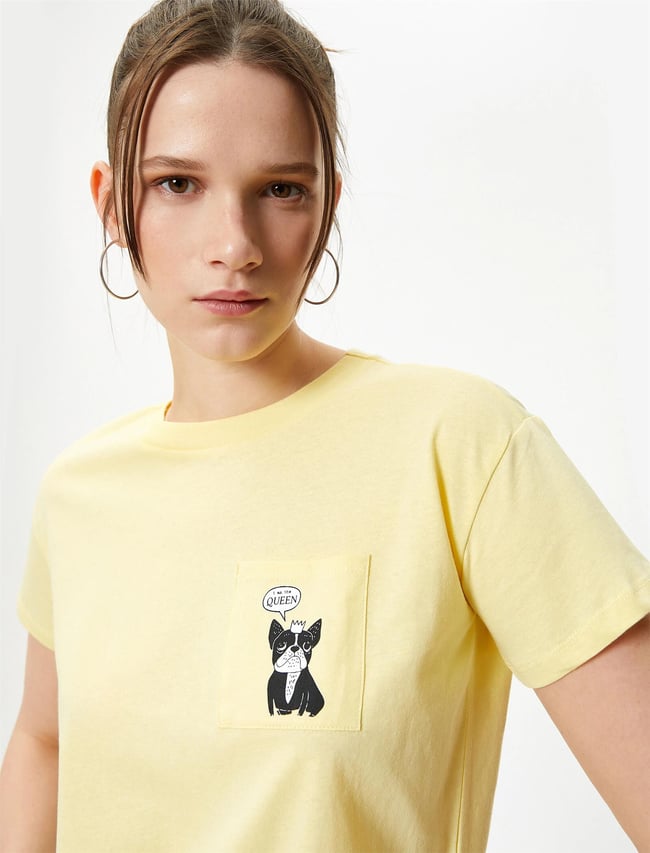 Koton 4Sal10143Ik 152 Sarı Genç Kız Jersey Kısa Kollu T-Shirt