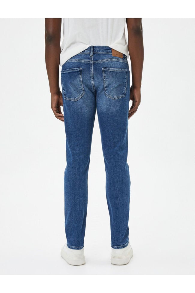 Koton 4Sam40011Nd 741 Koyu İndigo Erkek Denim Pamuk Pantolon