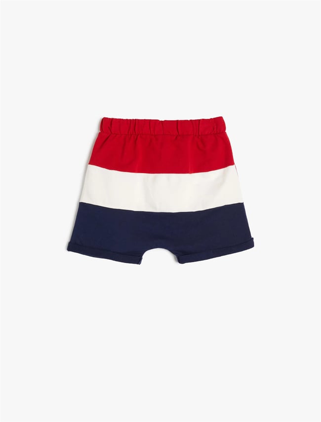 Koton 4Smb40106Tk 4S0 Kırmızı Çizgili Erkek Bebek Jersey Şort