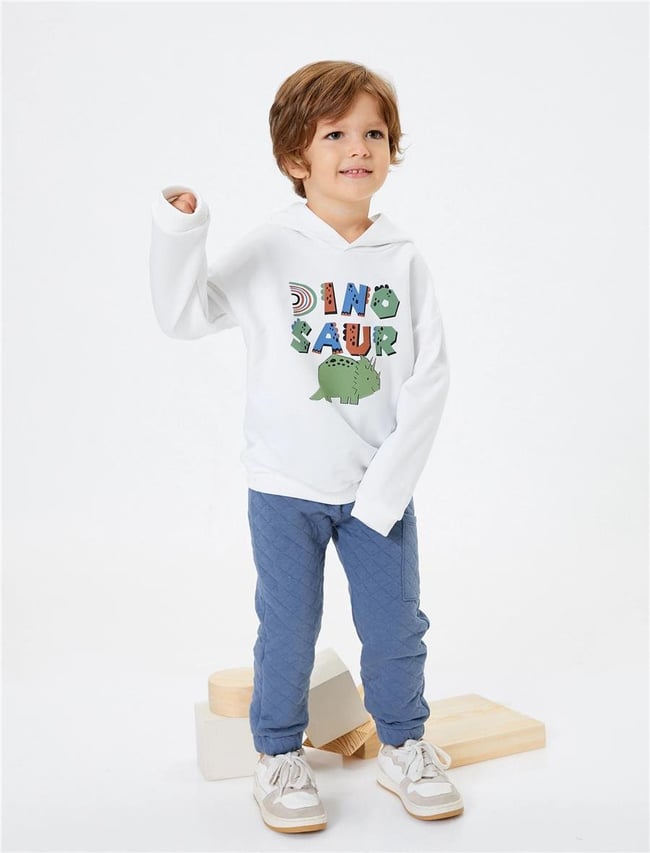 Koton 4Wmb40026Tk 616 Lacivert Erkek Bebek Pamuk Jersey Eşofman Alt