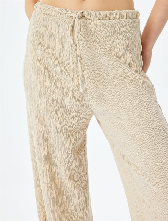 Koton 5Sal40047Ik 057 Bej Genc Kız Vıskoz Jersey Pantolon